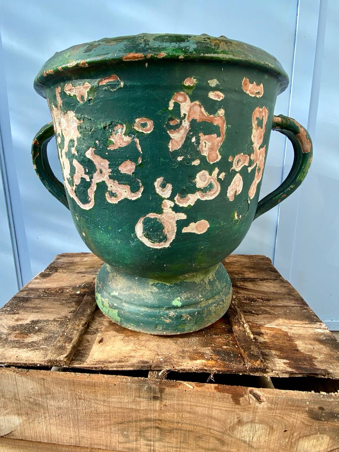 Varnished terracotta jar