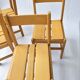 4 cheises en bois style Charlotte perriand