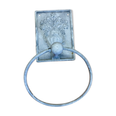 Patère porte serviette patine gris