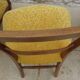 Chaise époque Louis Philippe garnie de velours jaune en bois