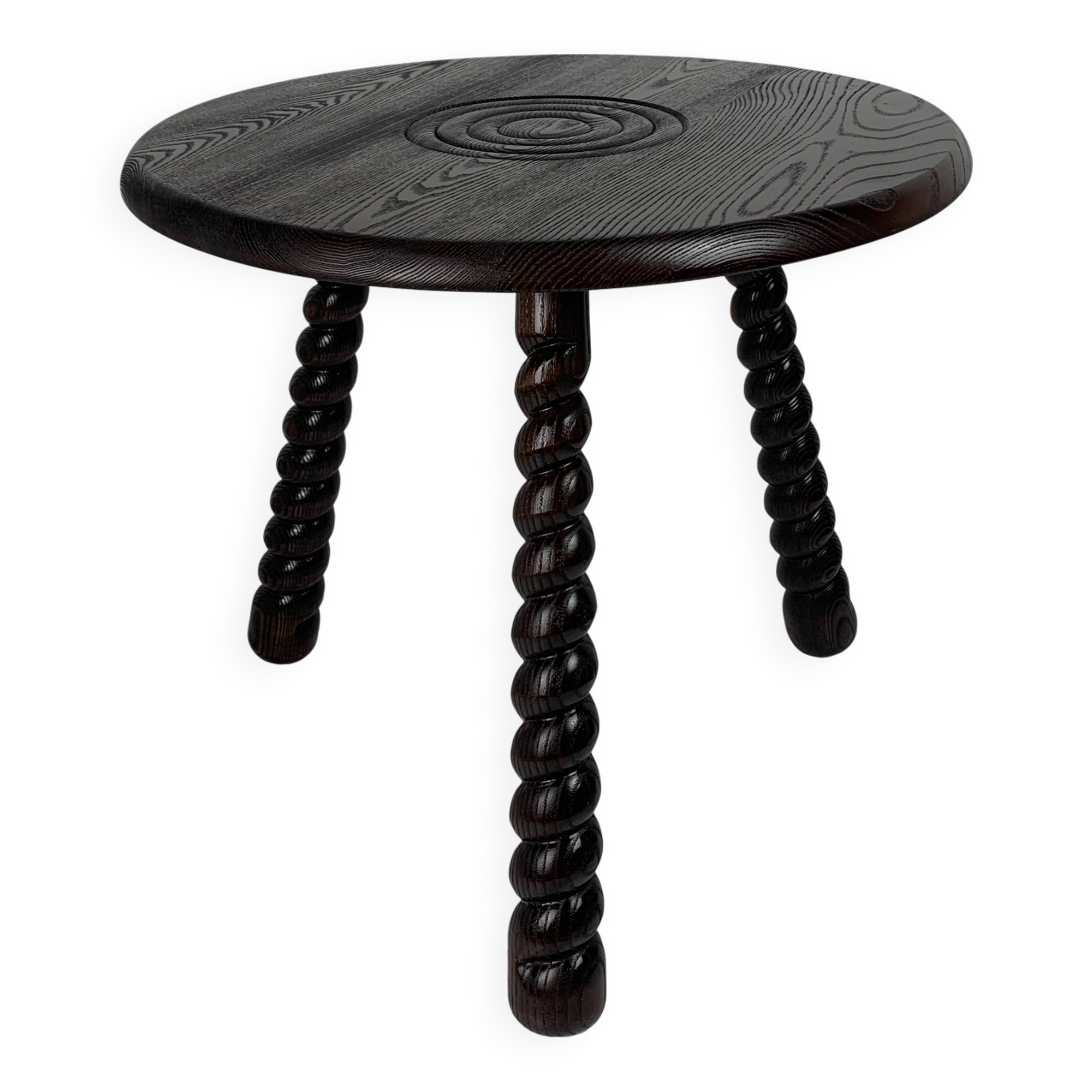 French modernist wood turned bobbin side sable in the manner of Charles Dud