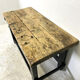 Antique blackened wood and varnished top
