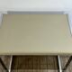 Vintage 70's side table in chrome and beige metal