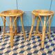 Pair of rattan stools