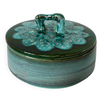 Green and blue ceramic box, 1970