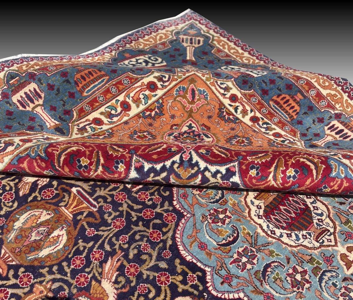 Large Persian Oriental carpet Kāshmar Iran: 380 X 290 cm - Galerie Sardje