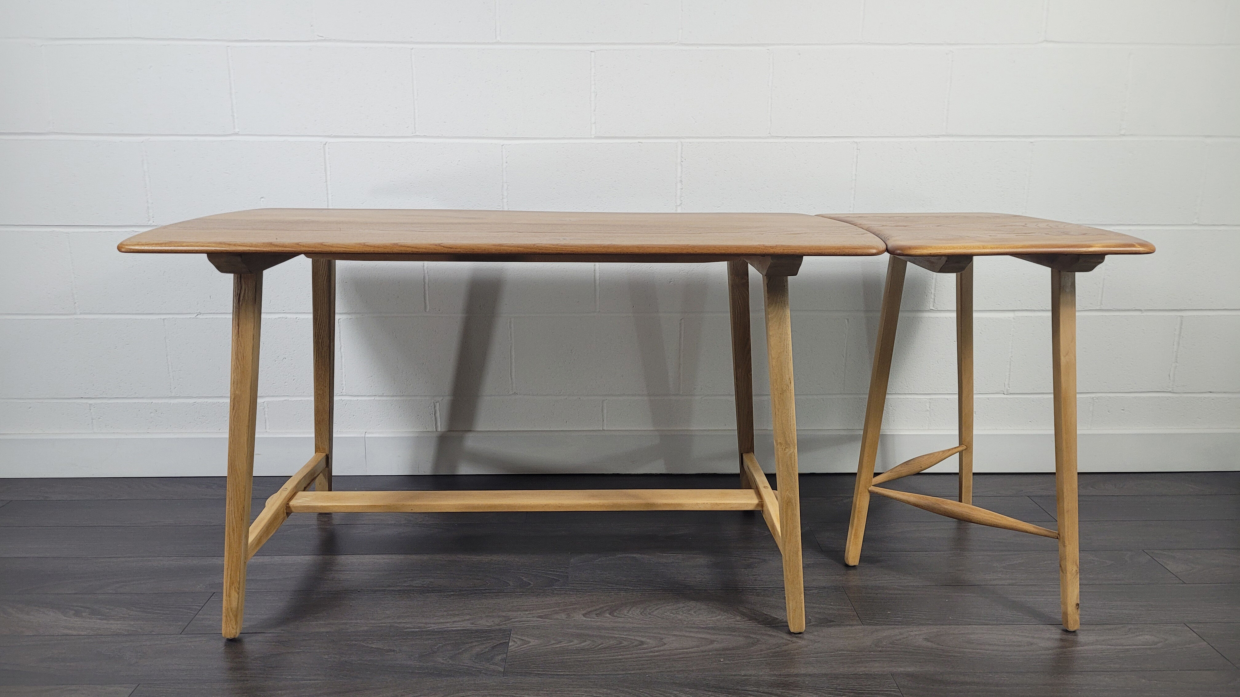 Ercol CC 41 Plank Dining Table & Extension Table, 1950s, 1960s