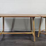 Ercol CC 41 Plank Dining Table & Extension Table, 1950s, 1960s
