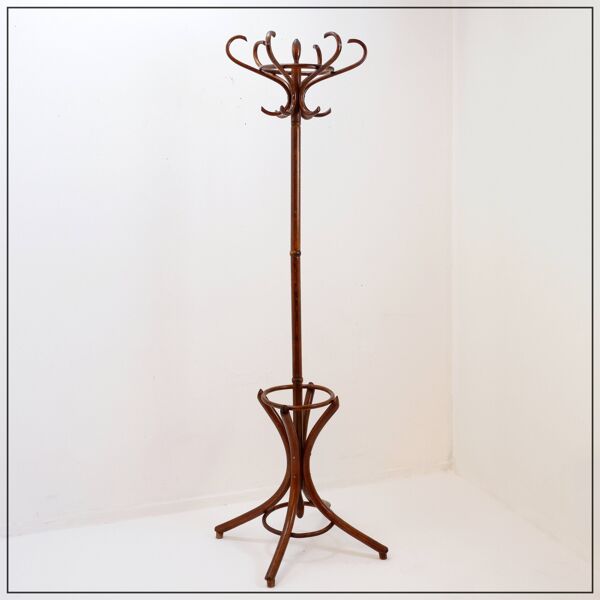 Porte manteau perroquet vintage en bois courbé
