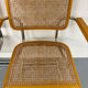 Set of 4 cane cantilever chairs and armchairs, Cesca, 1970s.