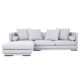 Canapé d'angle MALMO gris souris, design scandinave