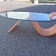 Orange resin coffee table