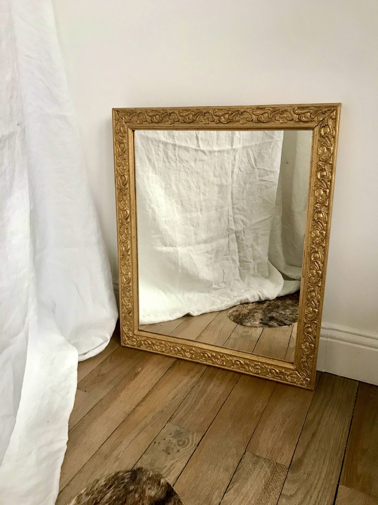 set of 4 mirrors in wood and gilded stucco early 20th century