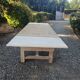 Solid oak farmhouse table with extension