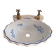 Wall-mounted washbasin shell-shaped, enamelled earthenware by Maurice Herb.