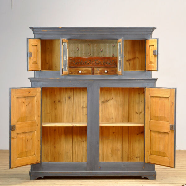Armoire de cuisine en pin massif, années 1920