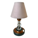 Lampe à poser en cuivre et verre art déco années 30