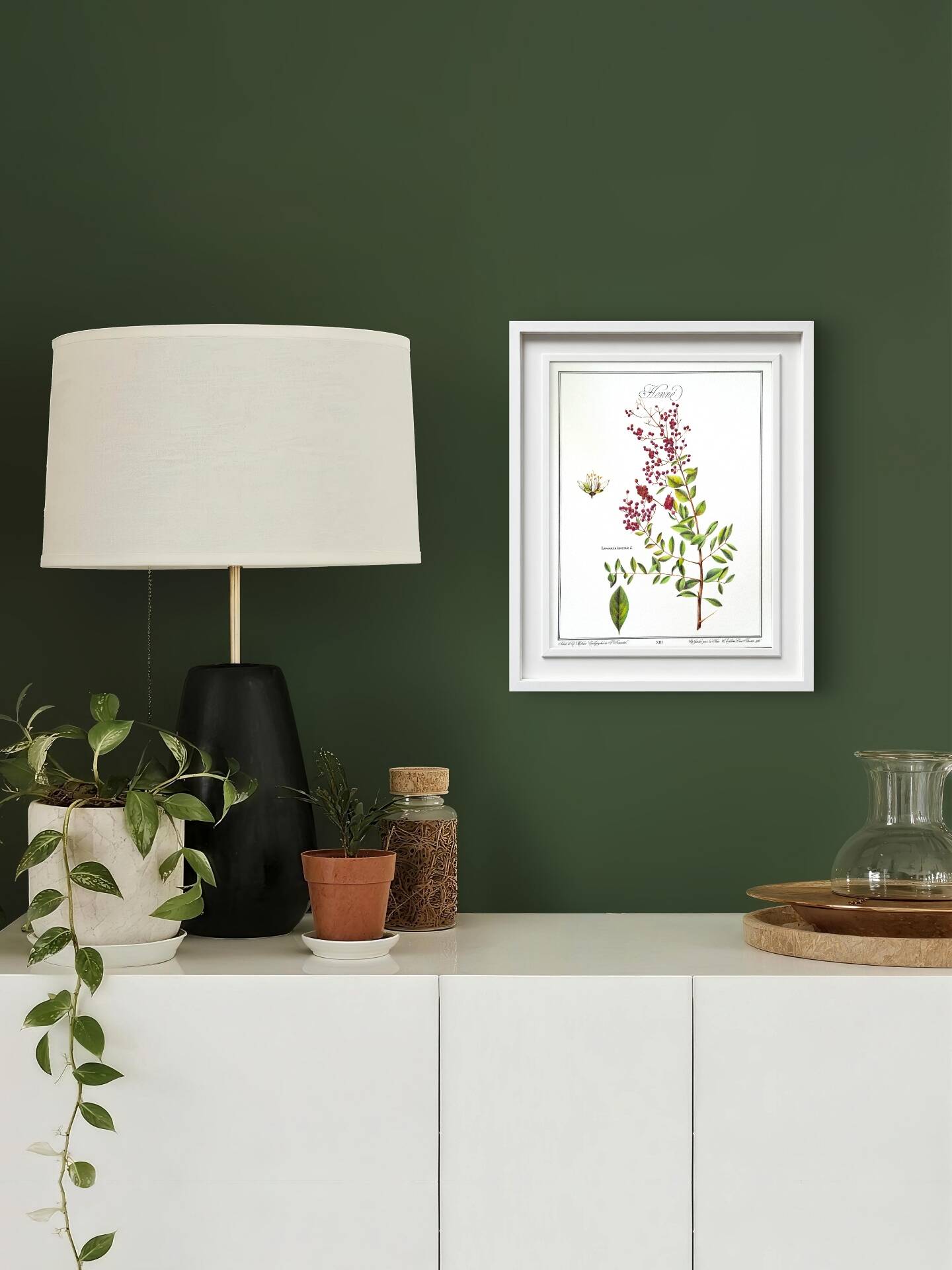 Henna, printed illustration from 1986. Vintage Botany. 24X31cm