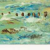 Seacoast, oil on plate
