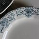 A set of 6 flat plates Terre de Fer Bleu Verdun HBC.