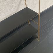 Etagère vintage 1960 String murale noir doré - 60 x 48 cm