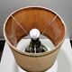 Vintage table lamp - openwork green ceramic - 60's