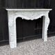Louis XV style fireplace in Carrara marble, circa 1980.