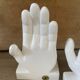 VAGA International ceramic bookends, hand-shaped, 1980s.
