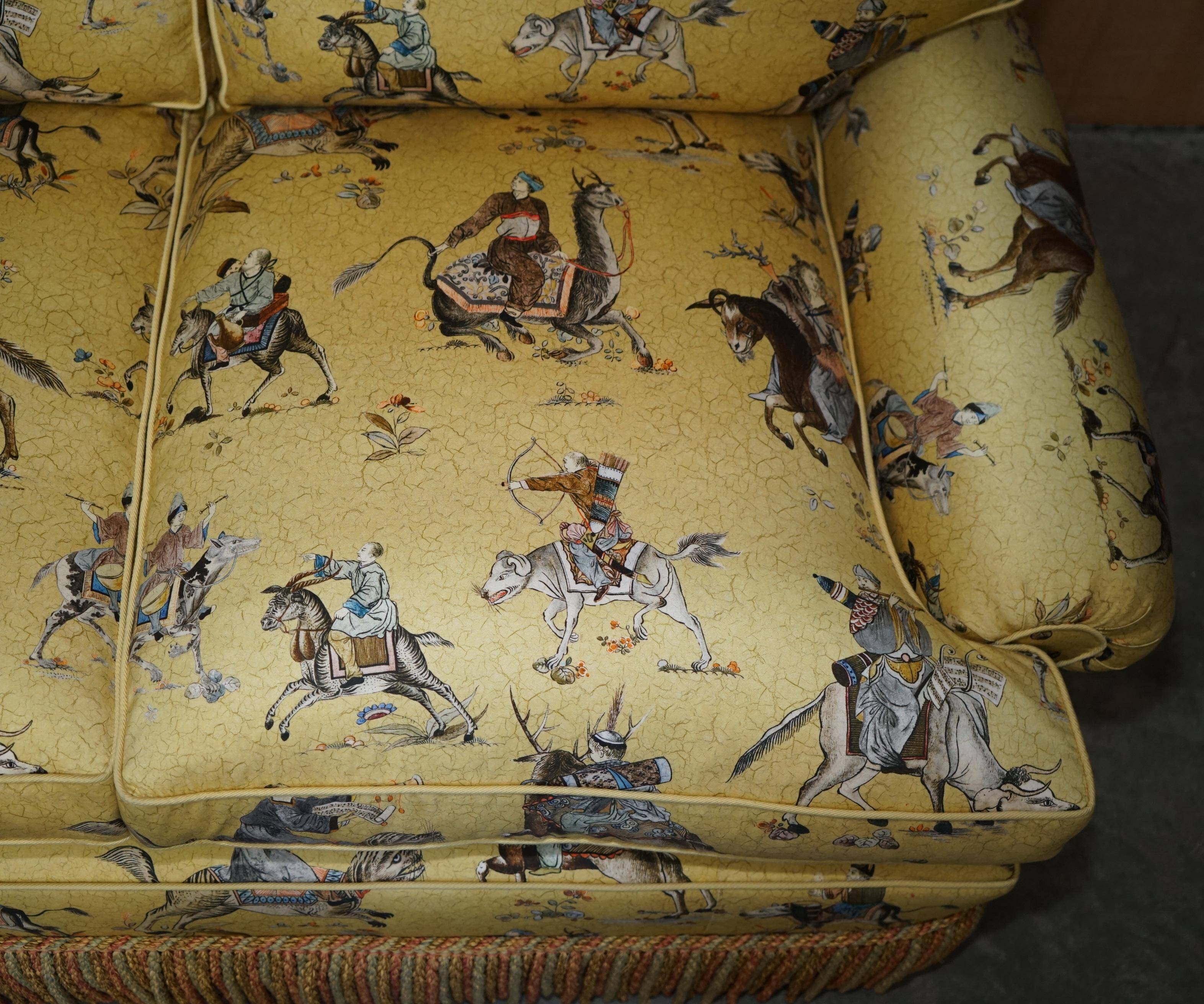Canapé Peter Dudgeon Fitzwilliam Chinoiserie style upholstery