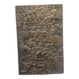 Bronze plaque signed René Delamarre – 1951 – Historical bas-relief