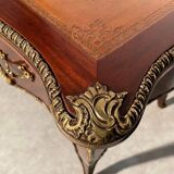 Louis XV style mahogany veneer flat desk