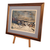 Bernard Gantner – Large lithograph signed and numbered 49/85