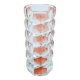 Small transparent and pink glass vase 1960