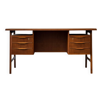 Bureau indépendant en teck, Danemark années 60/70, vintage, style milieu de siècle