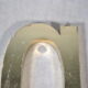 Letter sign in gold metal "A" 1980