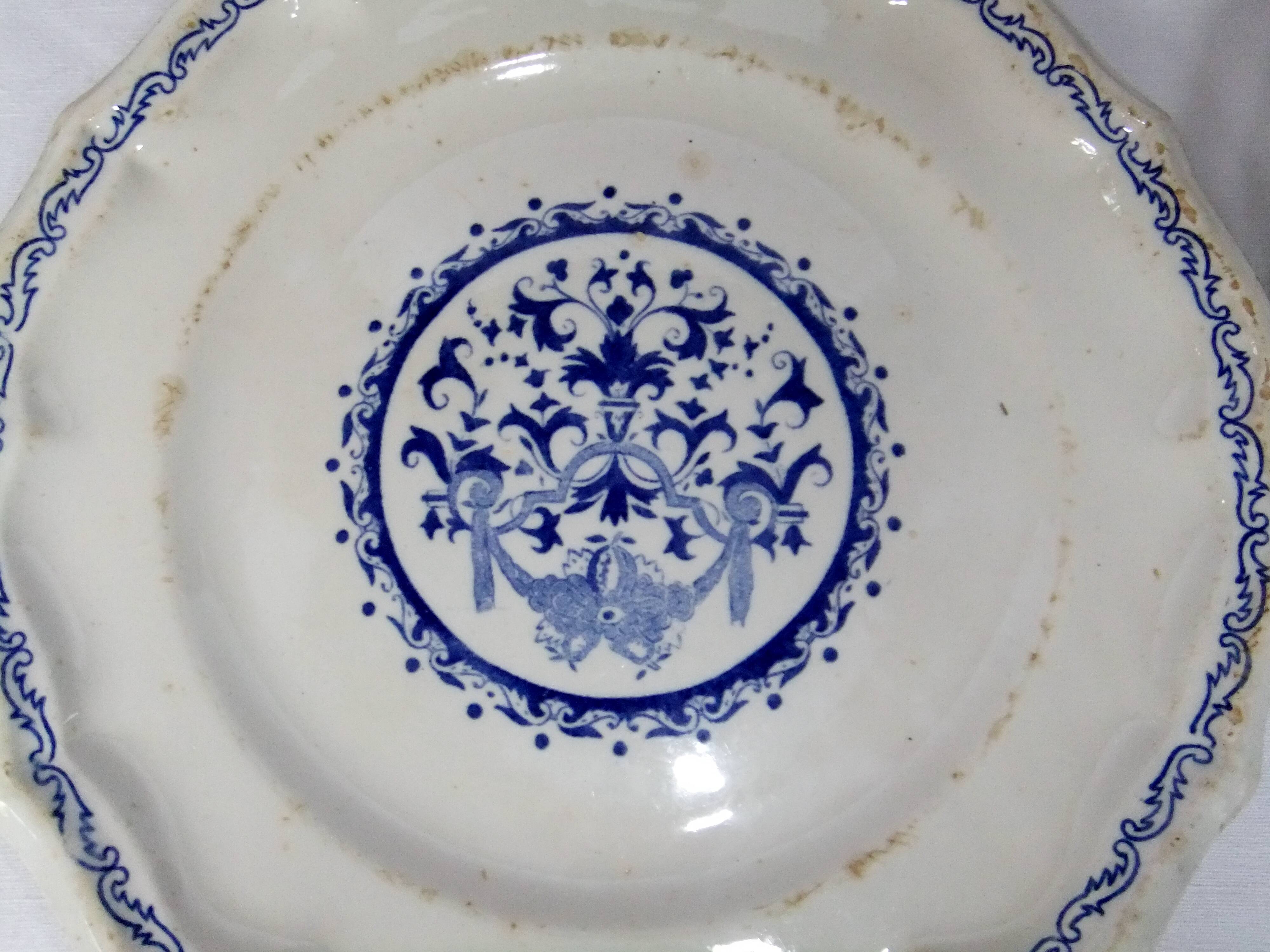 Plate Gien model Rouen stamp 1938 / 3 turns service table collection