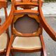 4 Landes chairs with solid wood crossbars and beige velvet fabric