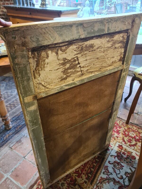 Miroir trumeau patiné doré