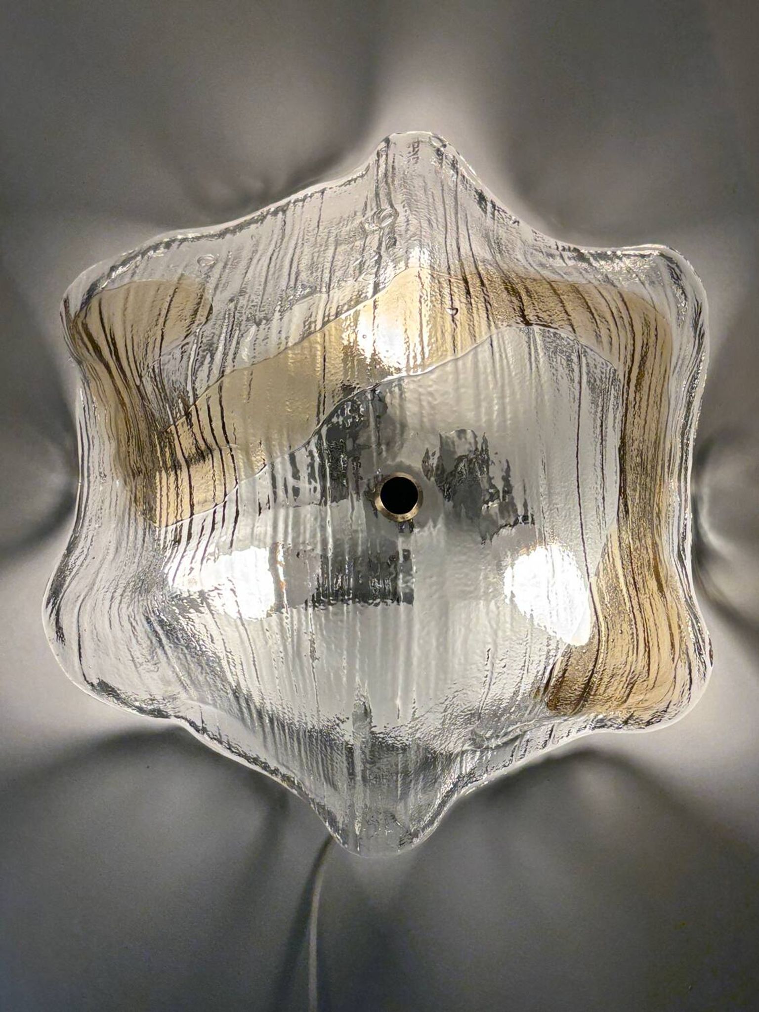 Ensemble Kalmar Murano, plafonnier et appliques