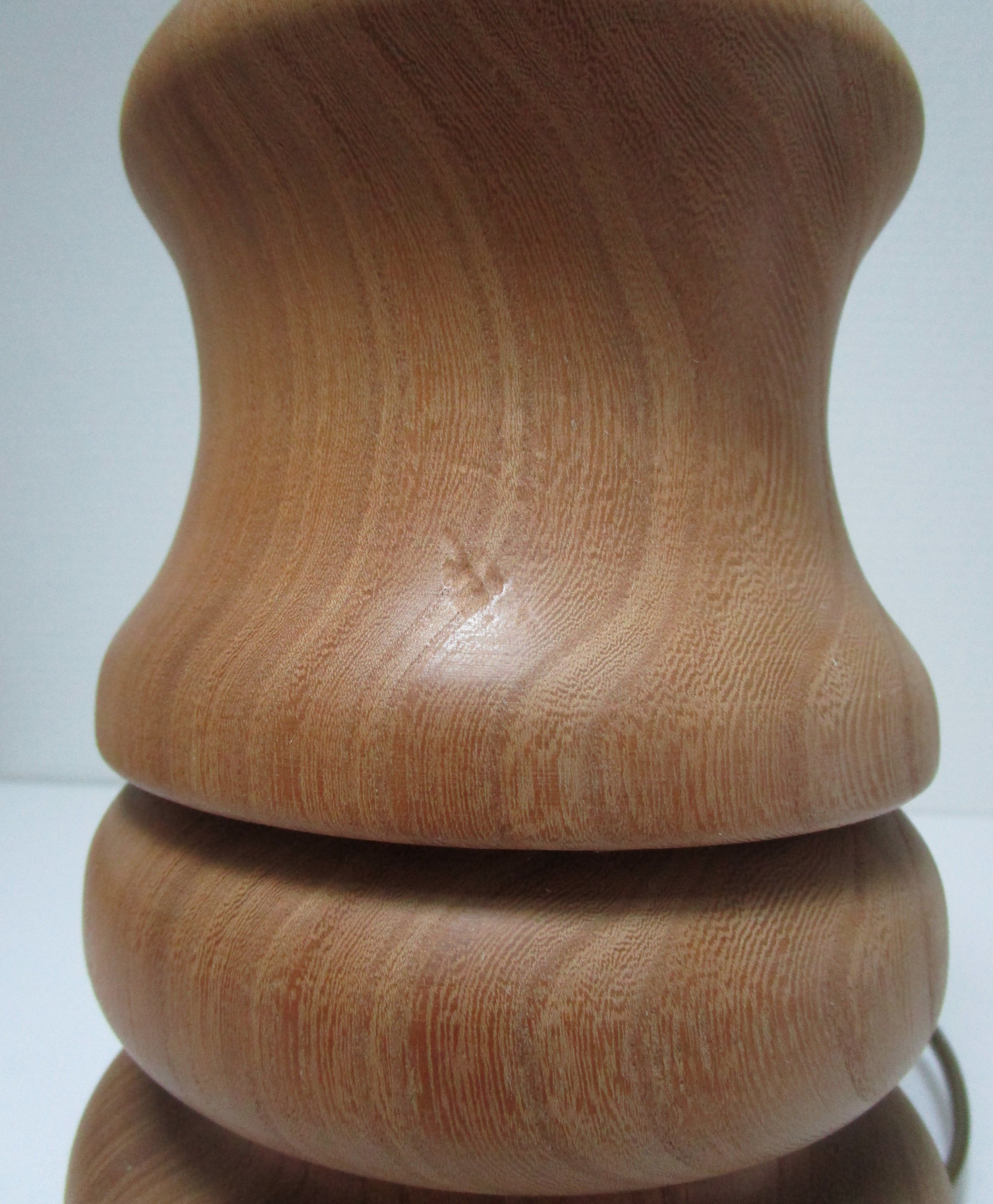 Lamp foot XL solid wood veined turned vintage