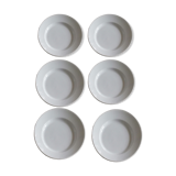 Lot of 6 flat plates in Gien earthenware