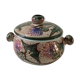 Vallauris sandstone pot hand-painted 60s
