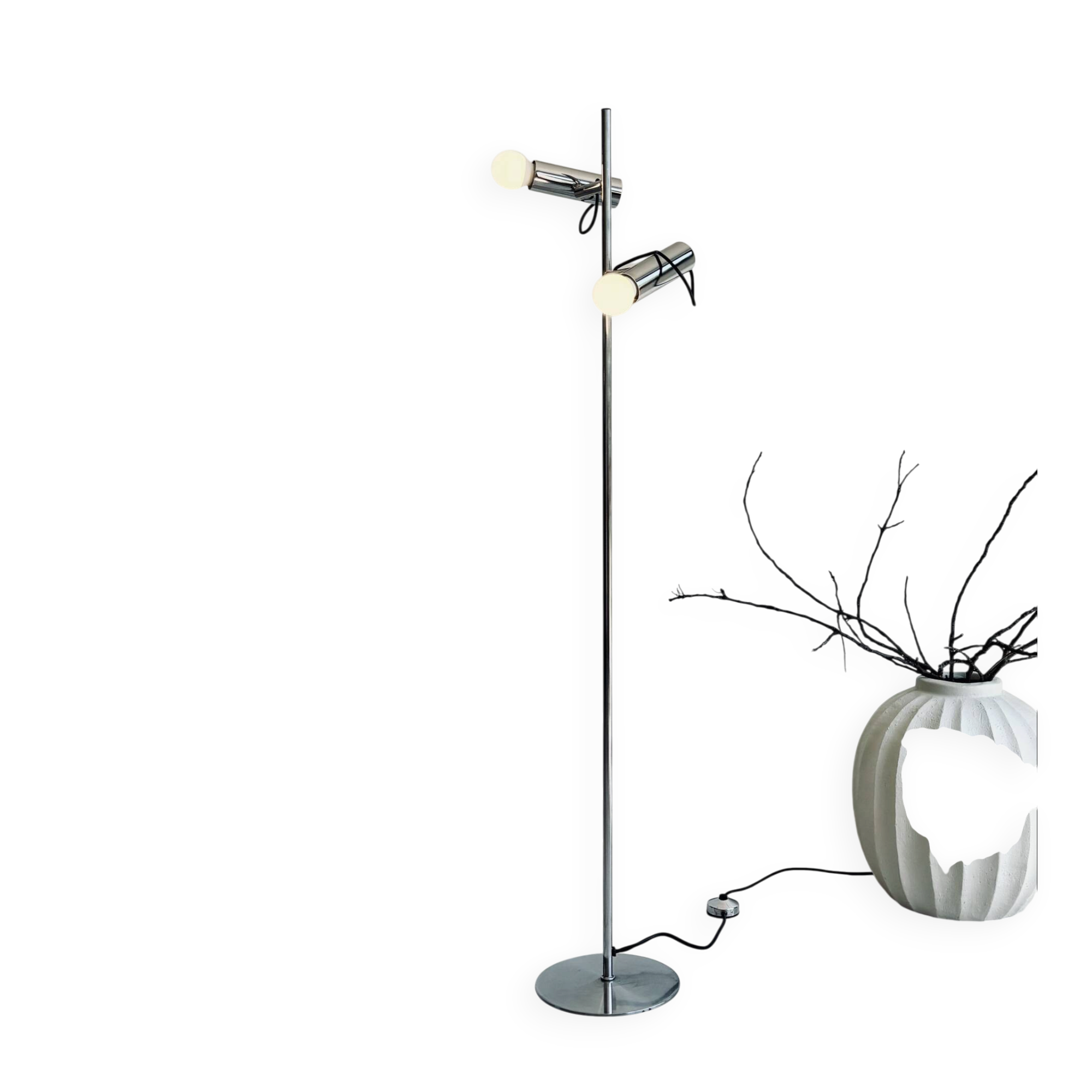 Bauhaus vintage two-light floor lamp
