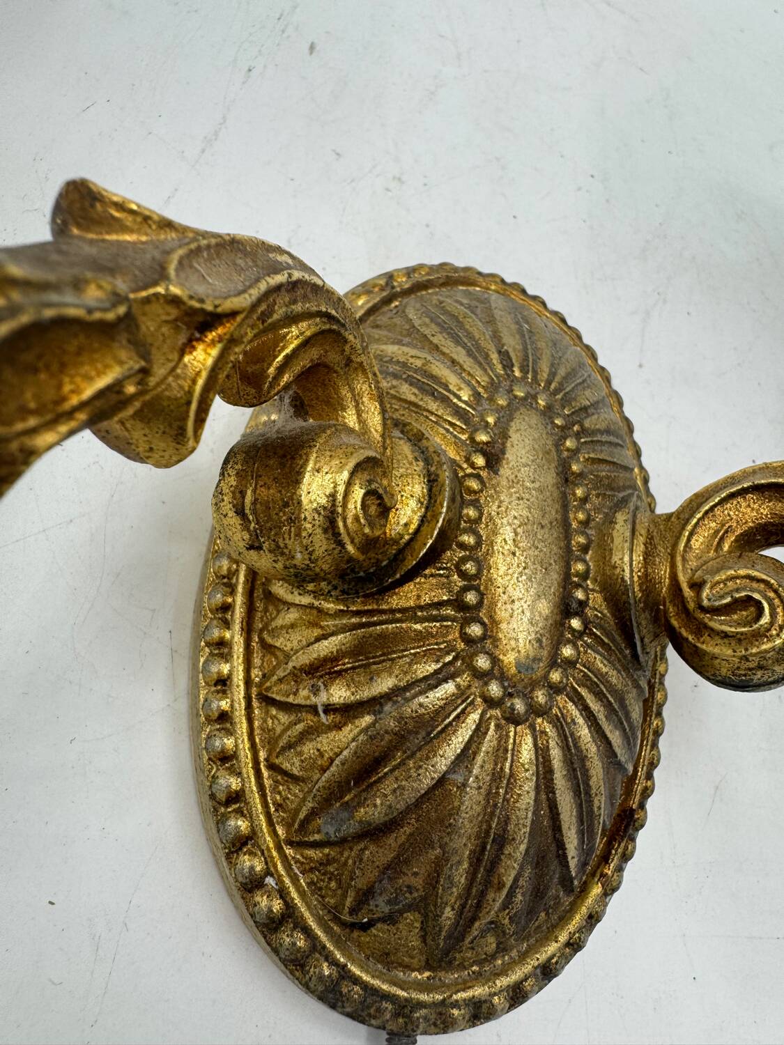 Double gold wall light