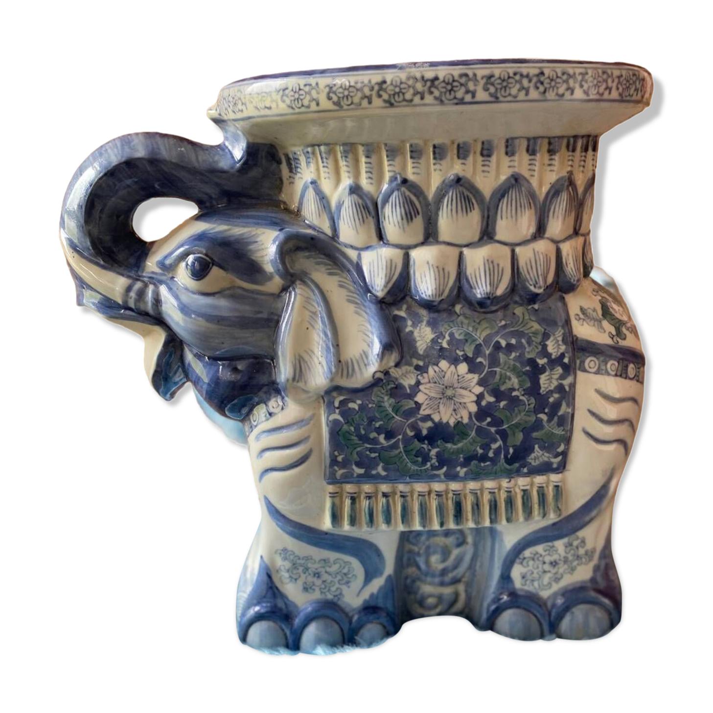 Glazed ceramic elephant