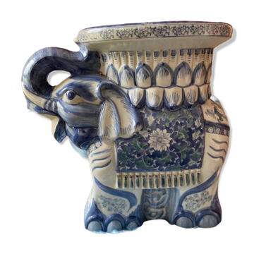 Glazed ceramic elephant