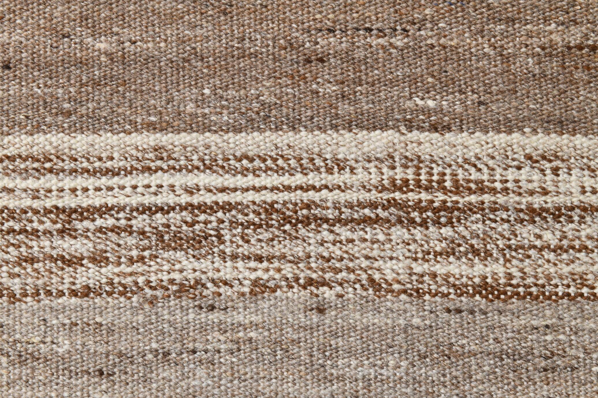 6x10 Brown and Beige Living Room Kilim Rug, 199x306Cm