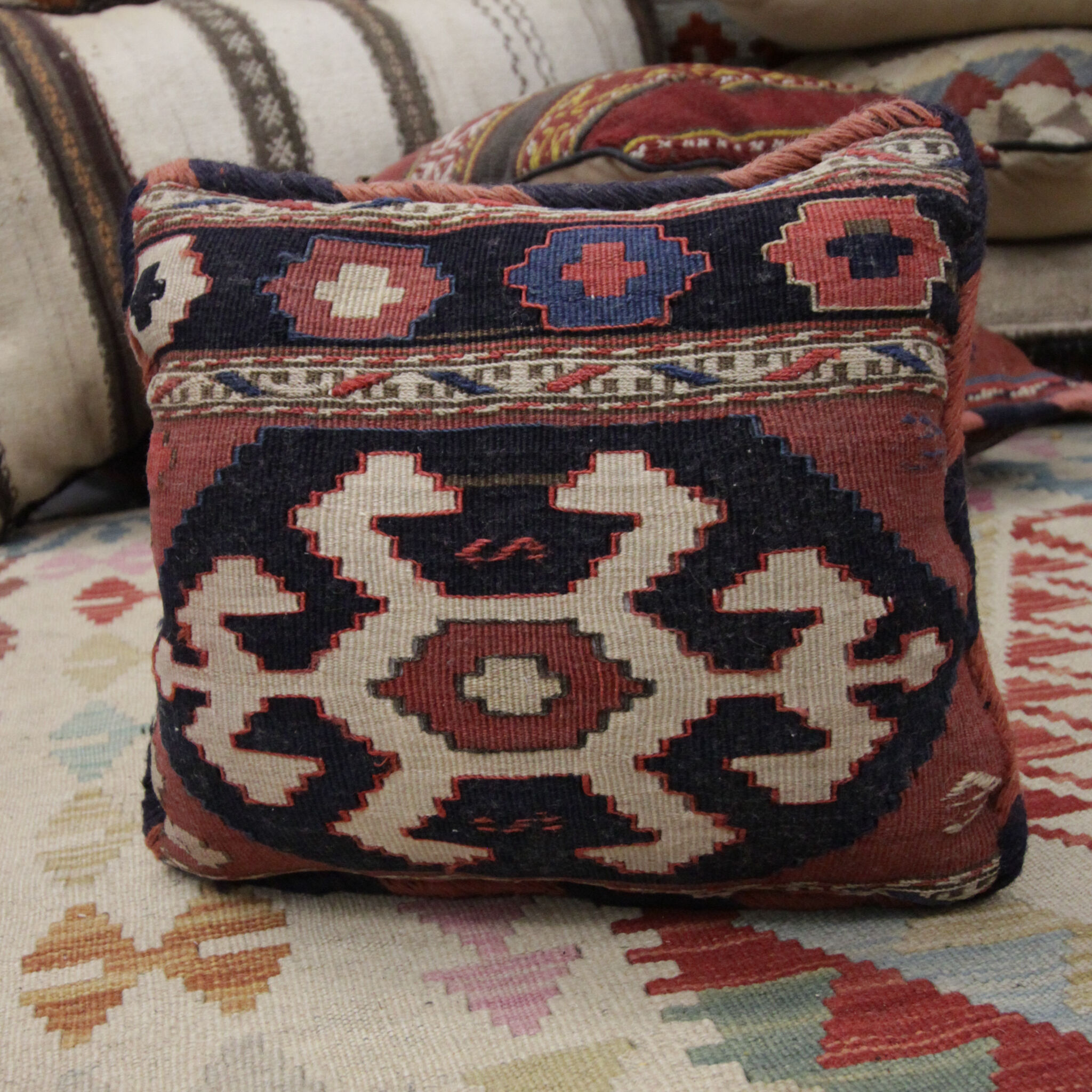 Geometric Turkish Cushion Cover Handmade Scatter Pillow