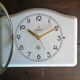 Vintage ceramic clock silent rectangular wall clock "Junghans white"