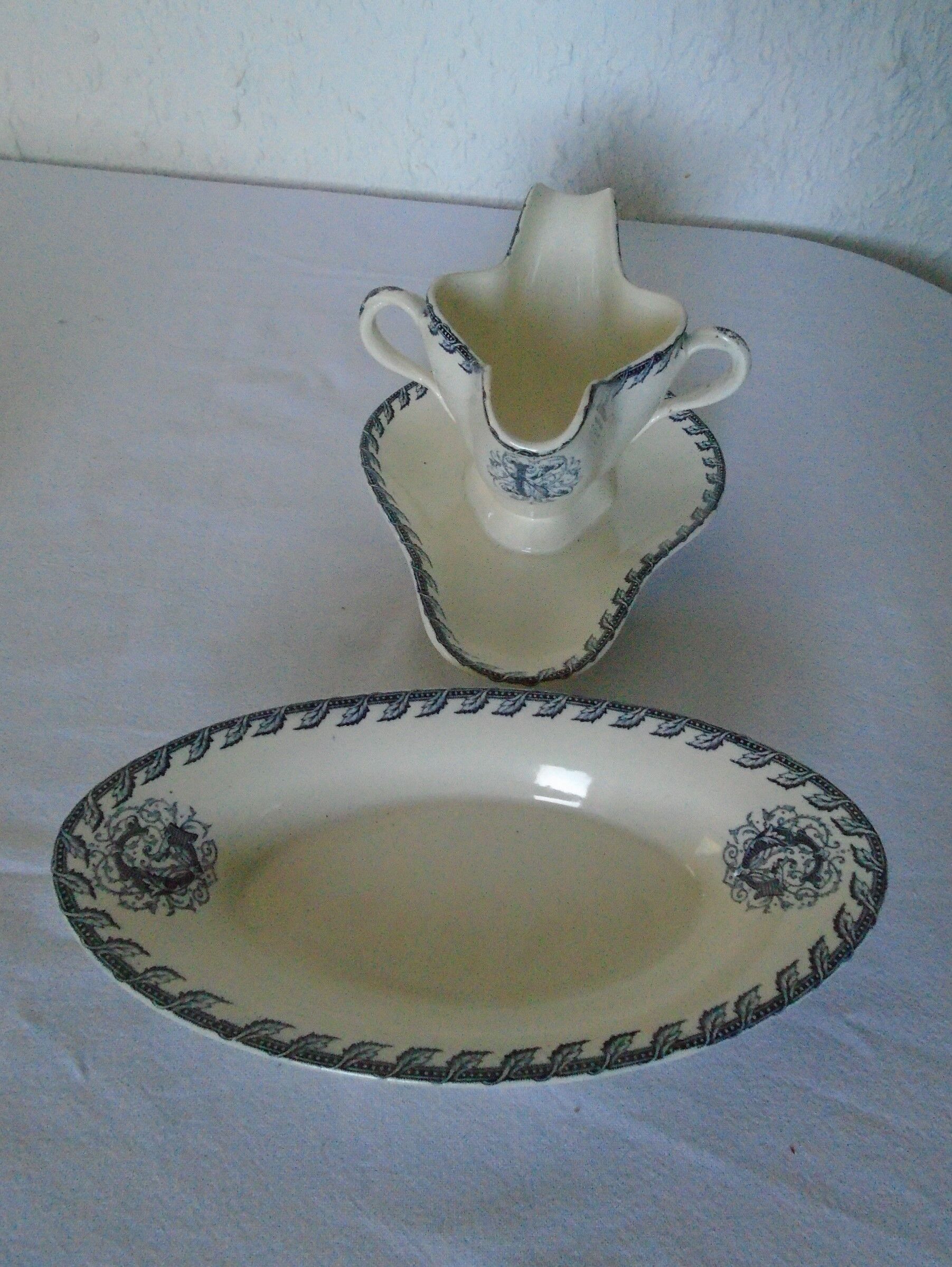 9 Plates K - G Luneville - 1 ravier - 1 original original saucer